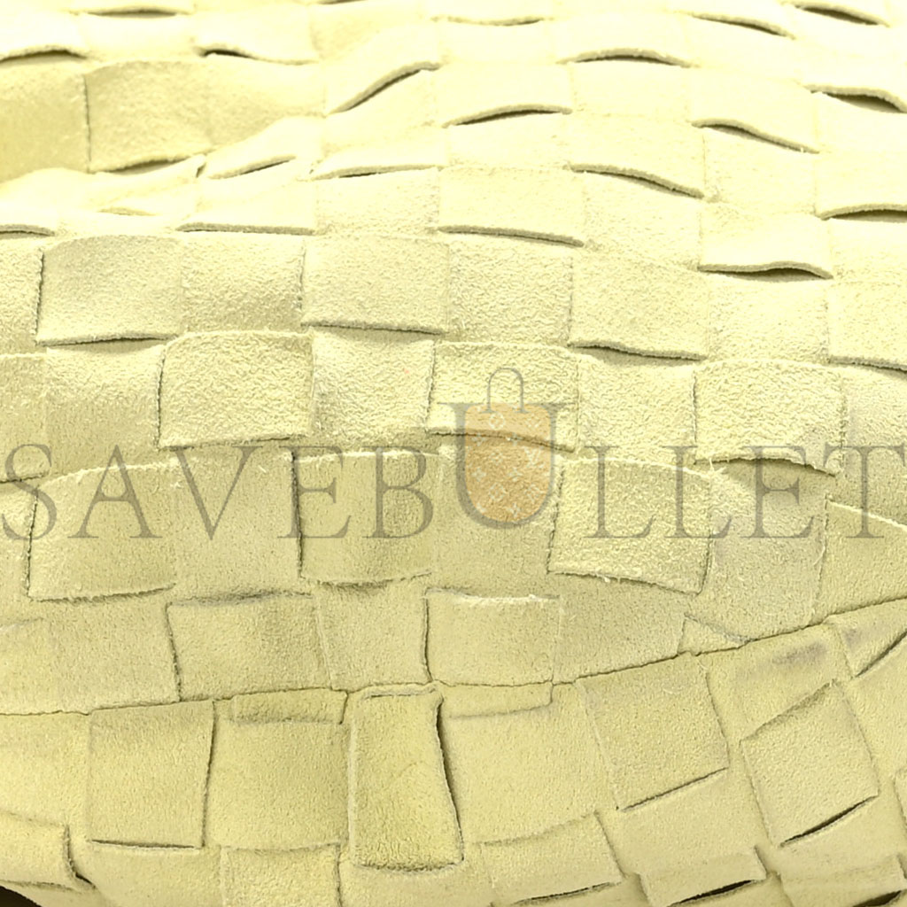 BOTTEGA VENETA SUEDE CALFSKIN INTRECCIATO TEEN JODIE HOBO LEMON WASH (33*25*8cm)