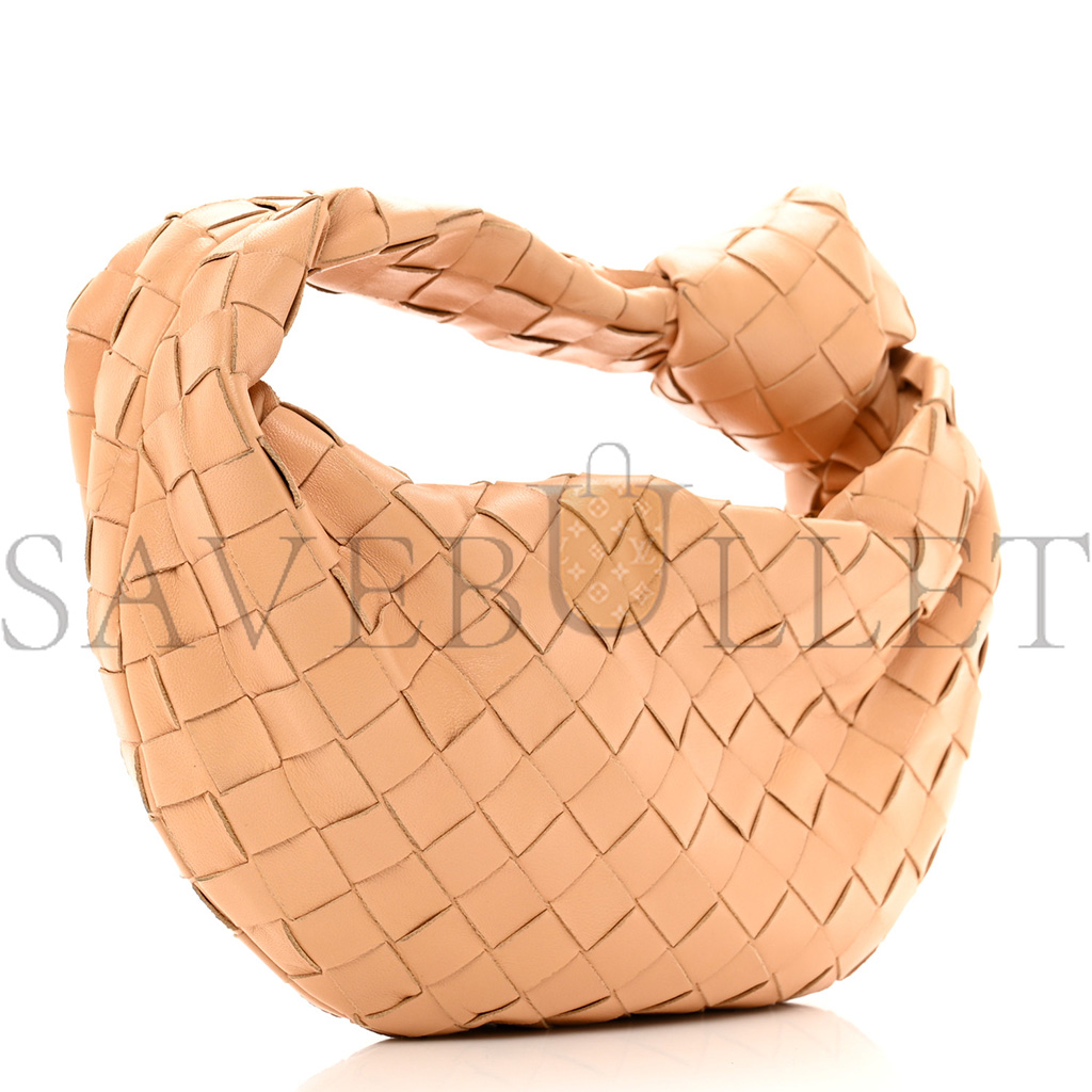 BOTTEGA VENETA NAPPA INTRECCIATO MINI JODIE ALMOND  (23*13*7cm)