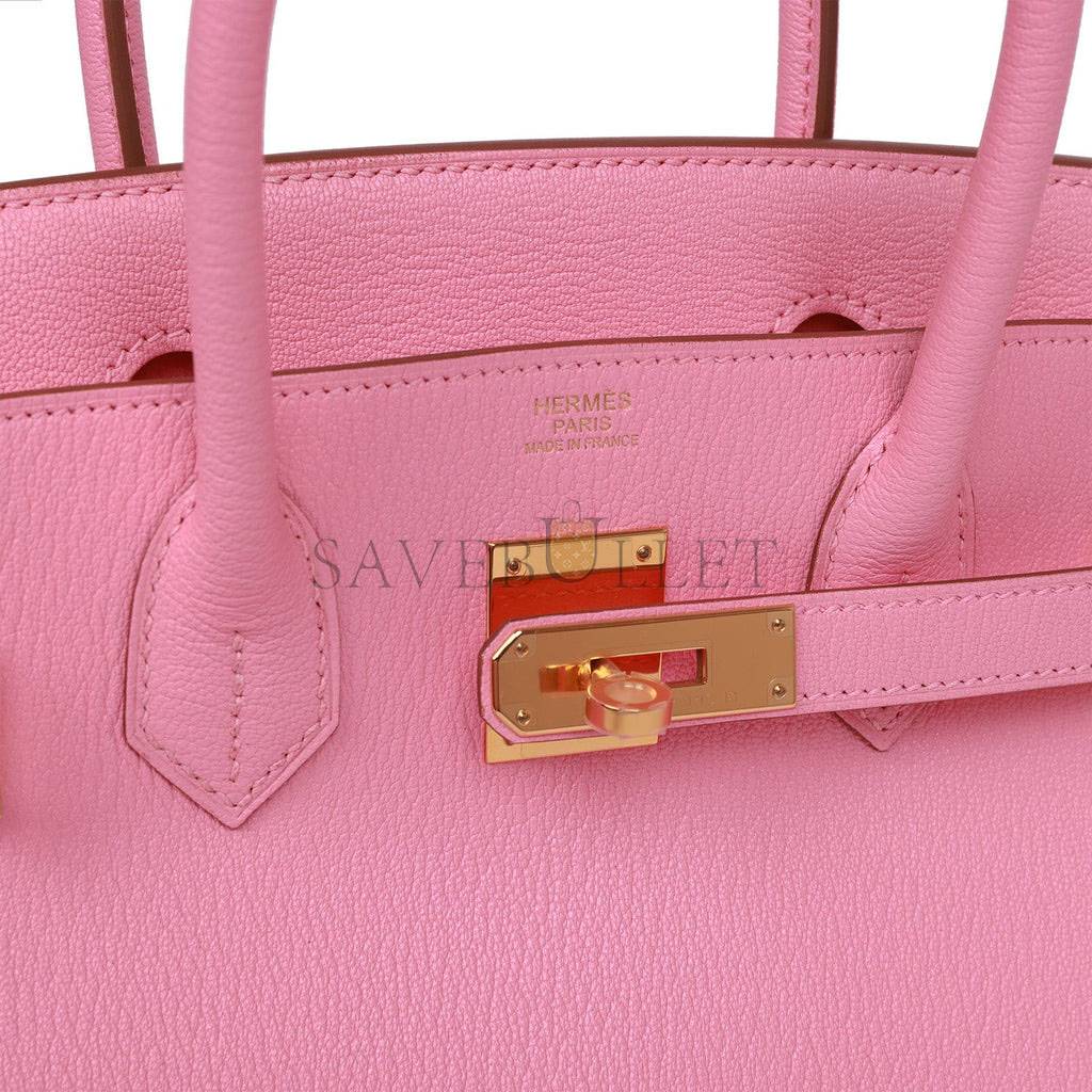 HERMES BIRKIN 30 ROSE CONFETTI CHEVRE GOLD HARDWARE (30cm)