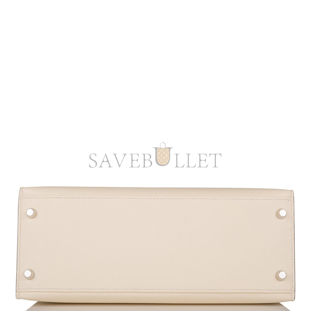 HERMES KELLY SELLIER 28 NATA VERSO EPSOM PALLADIUM HARDWARE (28*22*10cm)