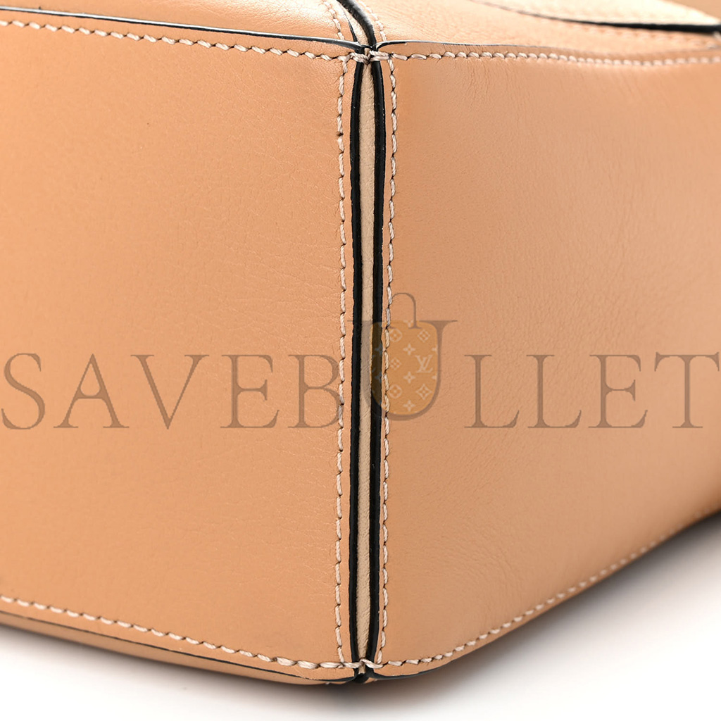 LOEWE CALFSKIN SMALL PUZZLE BAG DUSTY BEIGE SOFT WHITE (24*16.5*10.5cm)