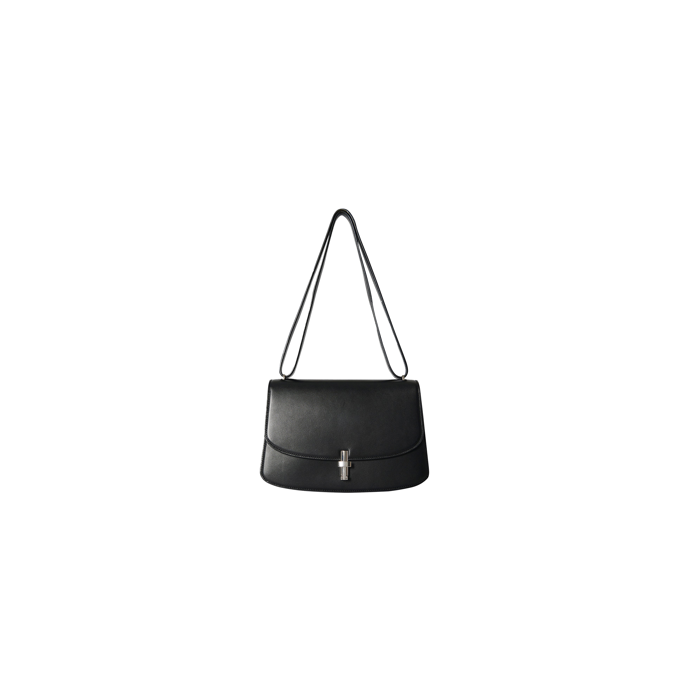 THE ROW SOFIA 10.00 SHOULDER BAG IN LEATHER BLACK W1570L60BLPL (25*18*8cm)