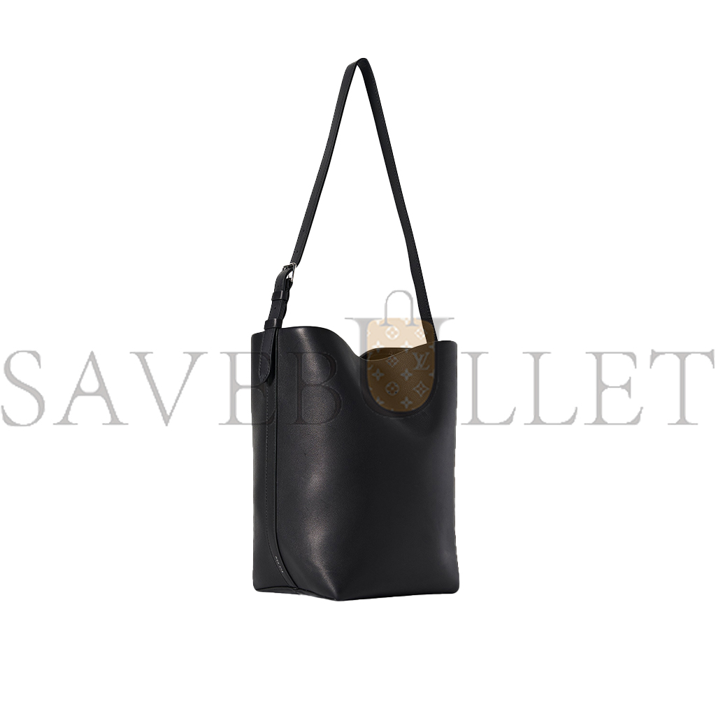 THE ROW MEDIUM NS SHOULDER BAG IN LEATHER BLACK W1588L72BLPL (33*28*15cm)