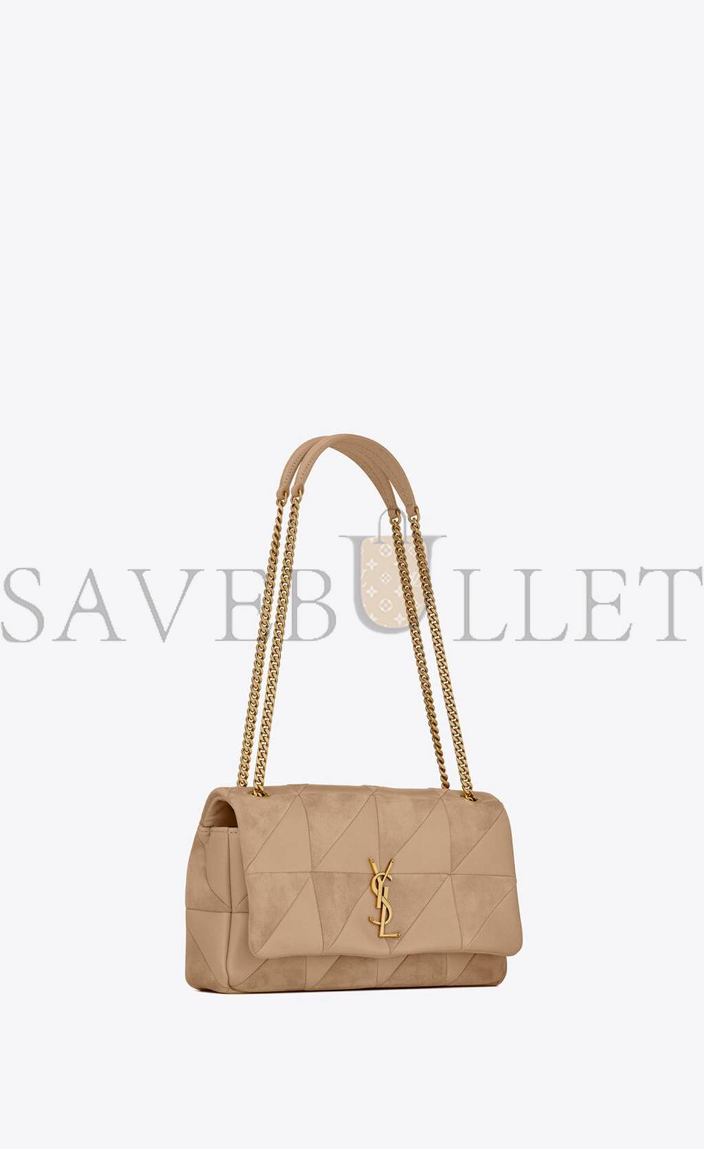 YSL JAMIE MEDIUM CHAIN BAG IN LAMBSKIN AND SUEDE 515821COPP72646 (25*15*7.5cm)