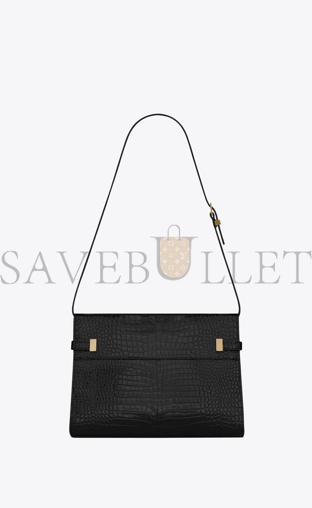 YSL MANHATTAN SHOULDER BAG IN CROCODILE-EMBOSSED SHINY LEATHER 579271DND0J1000 (29*20*7.5cm）