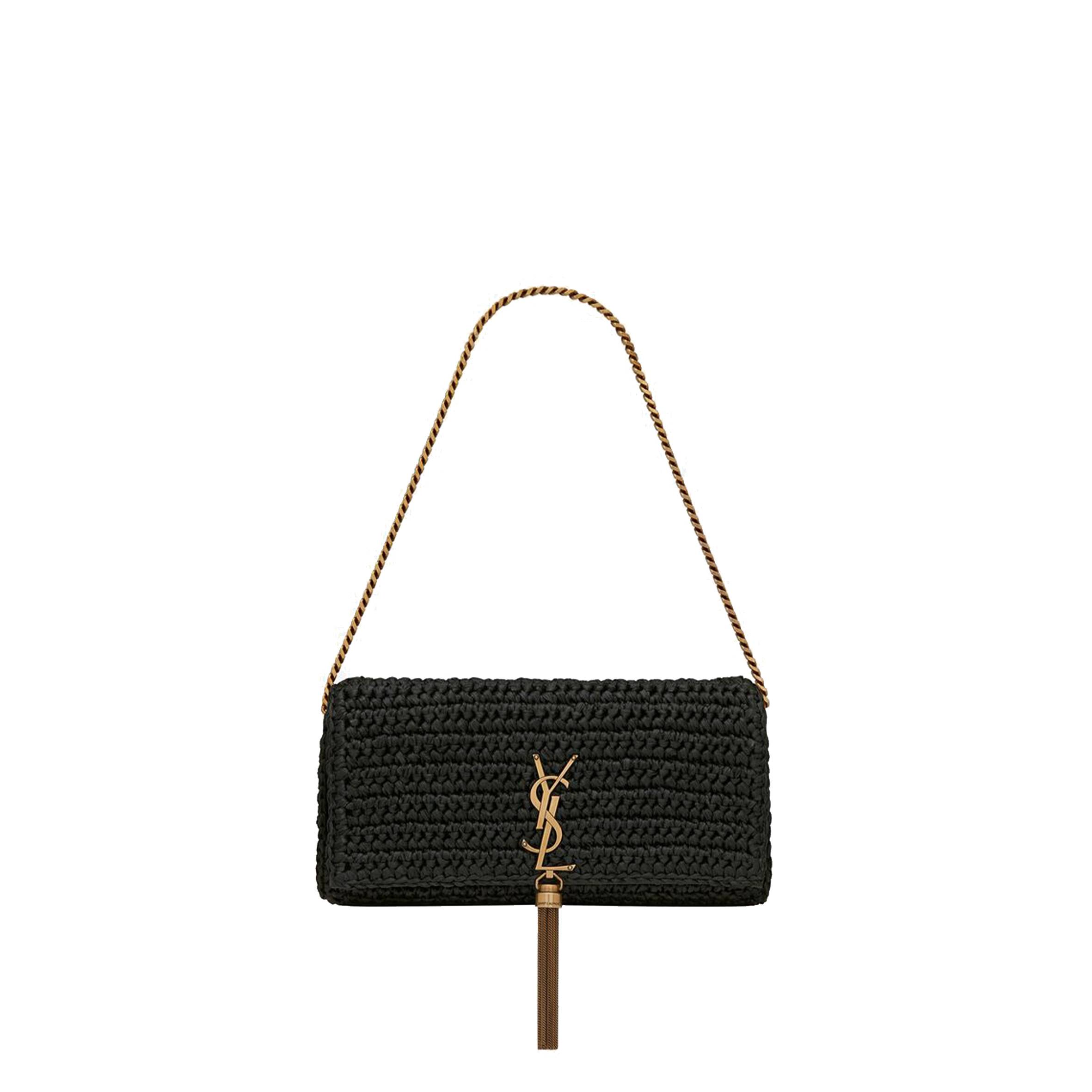 YSL KATE 99 CHAIN BAG WITH TASSEL IN RAFFIA 604276GG66W1000 (48*36*16cm)